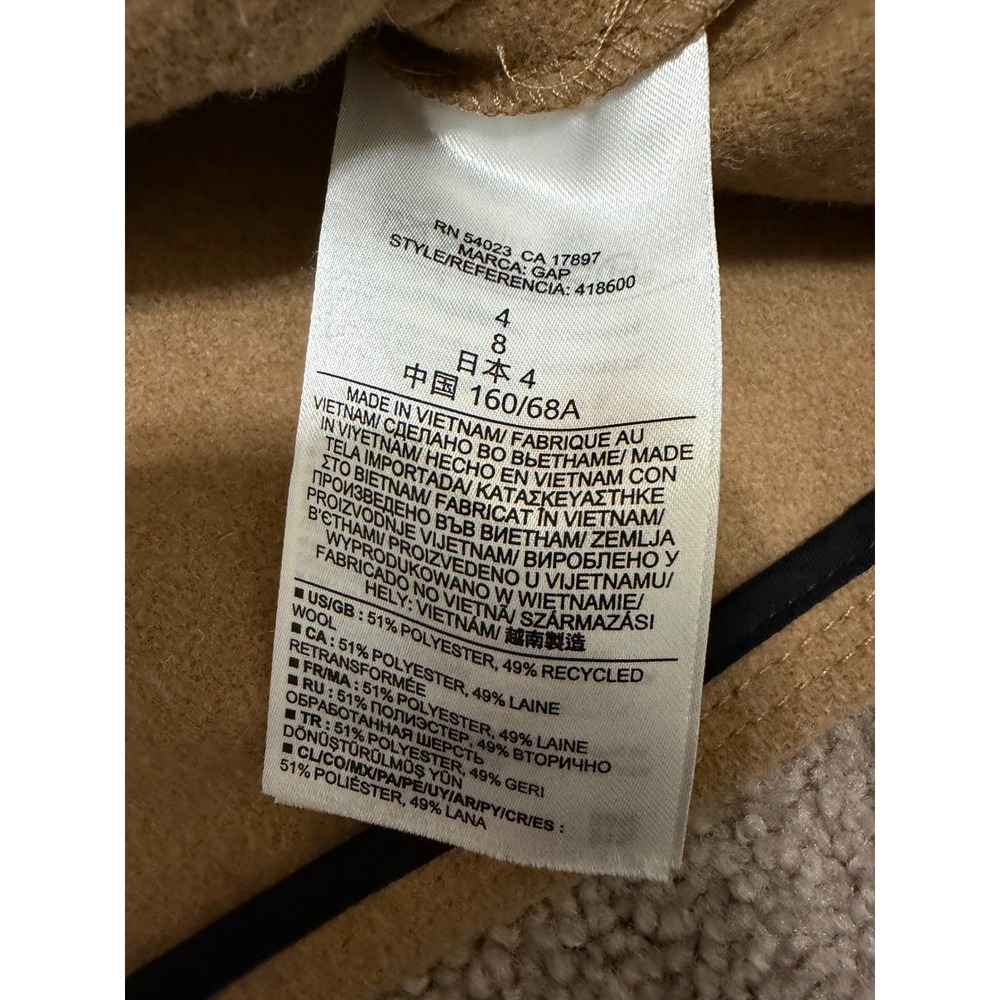 Gap Womens Camel Wool Blend Mini Skirt Size 4 Zipper Pockets Tan A-Line - Picture 10 of 10